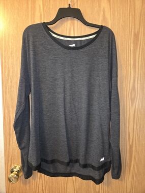 Avia Dark Gray Crewneck Sweater with Contrast Trim
